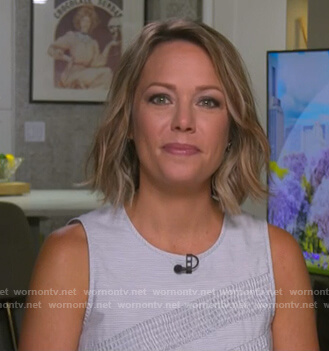 Dylan's blue striped sleeveless top on Today