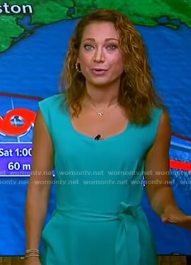 Ginger's green belted jumpsuit on Good Morning America