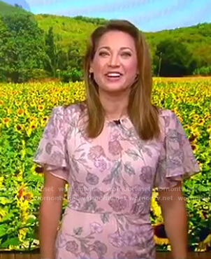 Ginger's pink floral dress on Good Morning America