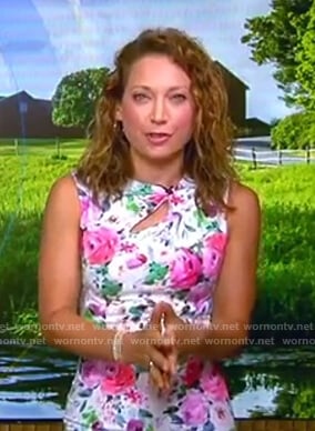 Ginger's white floral cutout dress on Good Morning America