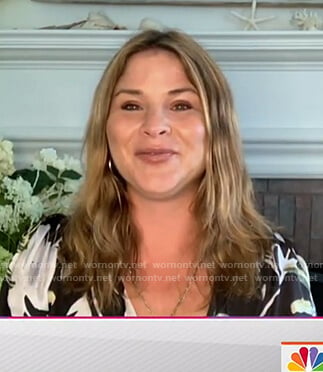 Jenna's black floral wrap dress on Today