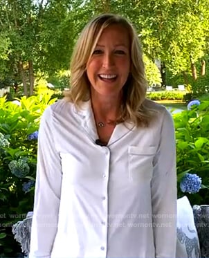 Lara's white pajama shirt on Good Morning America