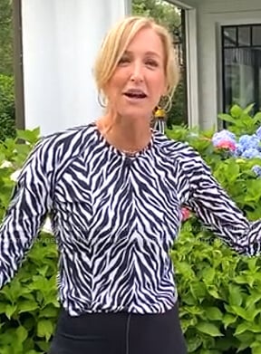 Lara's zebra print long sleeve tee on Good Morning America