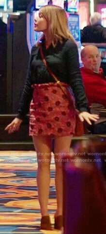 Lucy's pink floral ruffled skirt on A Nice Girl Like You