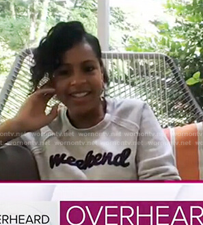 Sheinelle's grey Weekend sweatshirt on Today