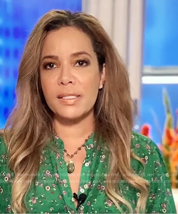 Sunny's green floral top on The View