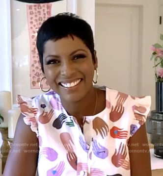 Tamron Hall's hand print dress on Good Morning America