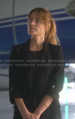 Chloe's black roll up sleeve blazer on Lucifer