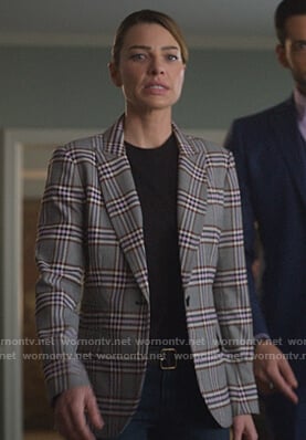 Chloe's gray plaid blazer on Lucifer
