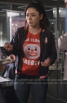Ella's red big clown energy on Lucifer