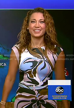 Ginger's floral cap sleeve dress on Good Morning America