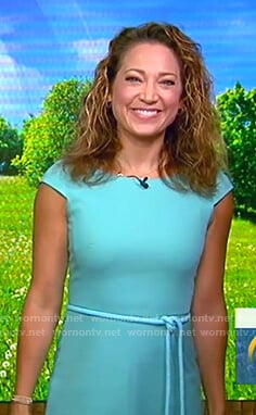 Ginger's green belted dress on Good Morning America