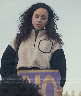 Moe's colorblock teddy sweater on Trinkets