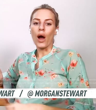 Morgan's light blue floral dress on E! News Daily Pop