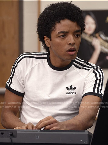 Noah's Adidas stripe tee on Trinkets