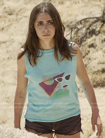 Sarah's Static Femmes tank top on Palm Springs