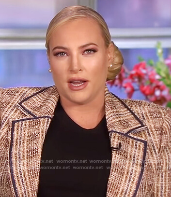 Meghan's brown tweed check blazer on The View