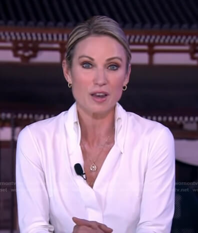 Amy's white blouse on Good Morning America