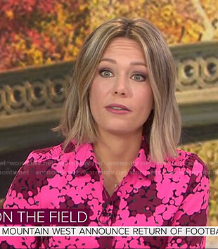 Dylan's pink floral shirtdress on Today