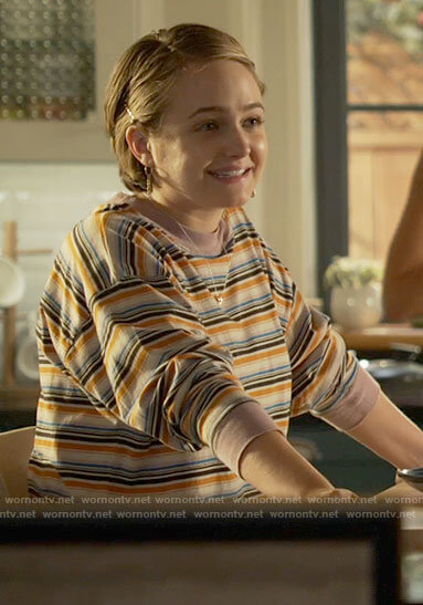 Izzy's striped long sleeve tee on LA's Finest