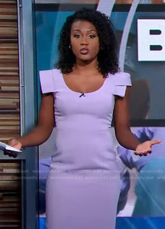 Janai's lilac cap sleeve dress on Good Morning America