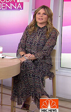 Jenna's black printed maxi dress on Today