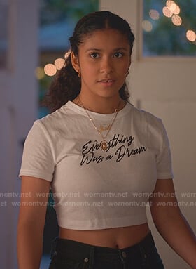 Julie's Everythin Was A Dream print tee on Julie and the Phantoms