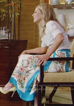 Kelly's floral print skirt on Live with Kelly and Ryan