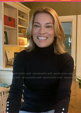 Kit Hoover's black sweater with pearl buttons on Today