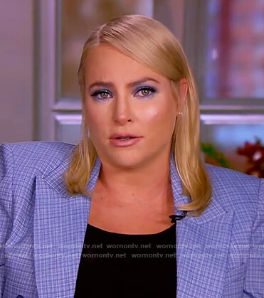 Meghan's blue plaid blazer on The View