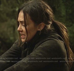 Nancy's green camo hooded jacket on LA's Finest