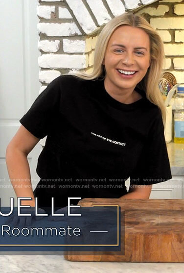 Raquelle's ART OF EYE CONTACT tee on Selena + Chef