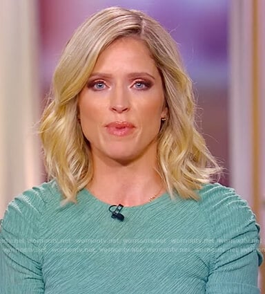 Sara's green ruched dress on The View