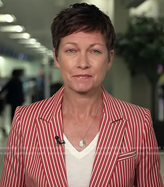 Stephanie's red striped blazer on Today