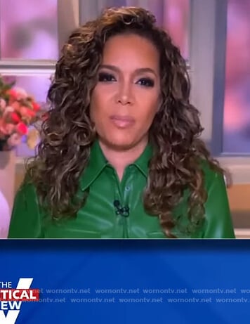 Sunny's green leather shirt on The View