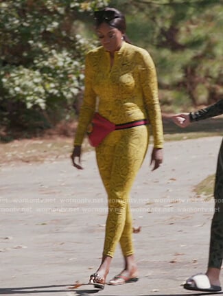 Wendy's snakeskin bodysuit and leggings on The Real Housewives of Potomac