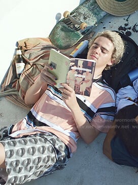 Fraser's pink striped tee on We Are Who We Are