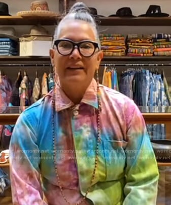 Amy Yeung's tie dye jumpsuit on Tamron Hall Show