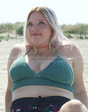 Britney's green crochet bikini top on We Are Who We Are