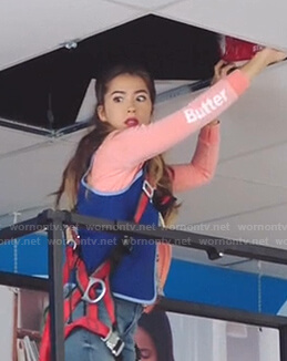 Cheyenne's coral pink hoodie on Superstore