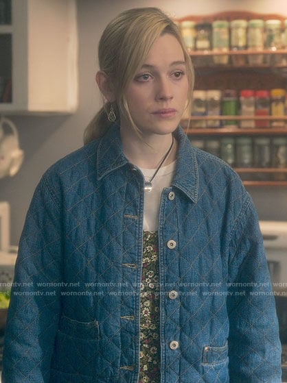 Dani's quilted denim jacket on The Haunting of Bly Manor