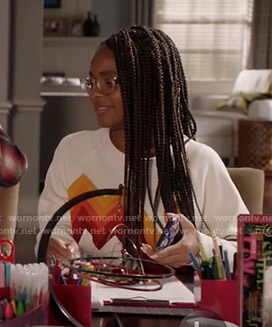 Diane's zig zag striped sweatshirt on Black-ish