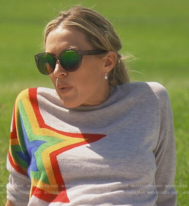 Braunwyn's rainbow star sweatshirt on The Real Housewives of Orange County