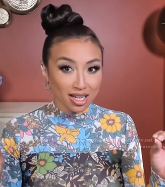 Jeannie's floral mesh top on The Real