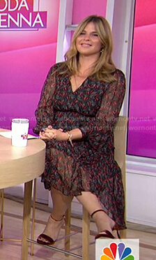 Jenna's black floral dress on Today