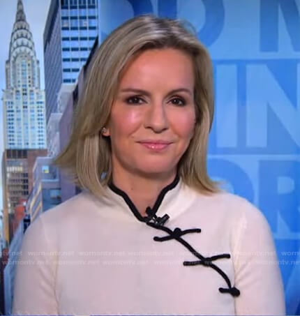 Dr. Jennifer Ashton's white contrast trim top on Good Morning America