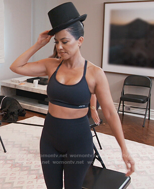 Kourtney's Reebok sports bra on Keeping Up with the Kardashians