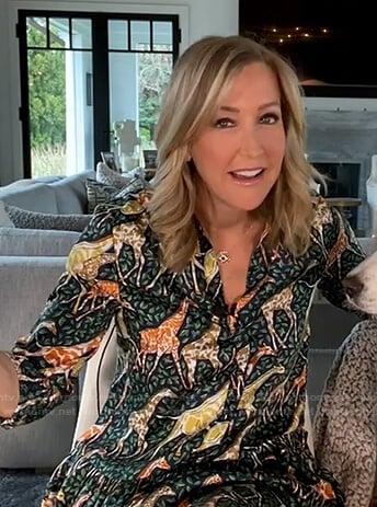 Lara's green giraffe print shirtdress on Good Morning America