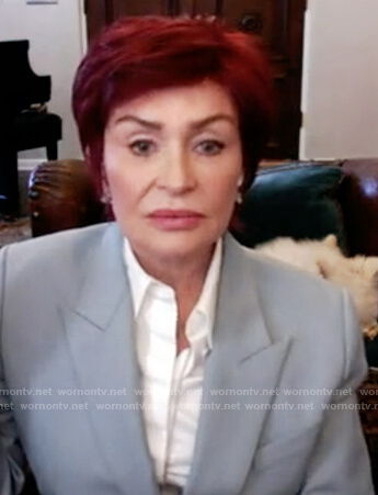 Sharon's light blue blazer and pants on The Talk