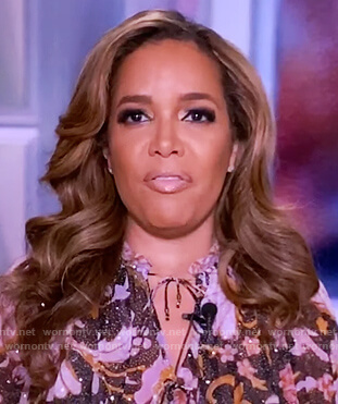 Sunny's floral metallic blouse on The View